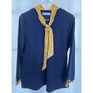 Chan &Lea Collection Women’s Top/Sweater Long Intricate Sleeve & Scarf  Size M